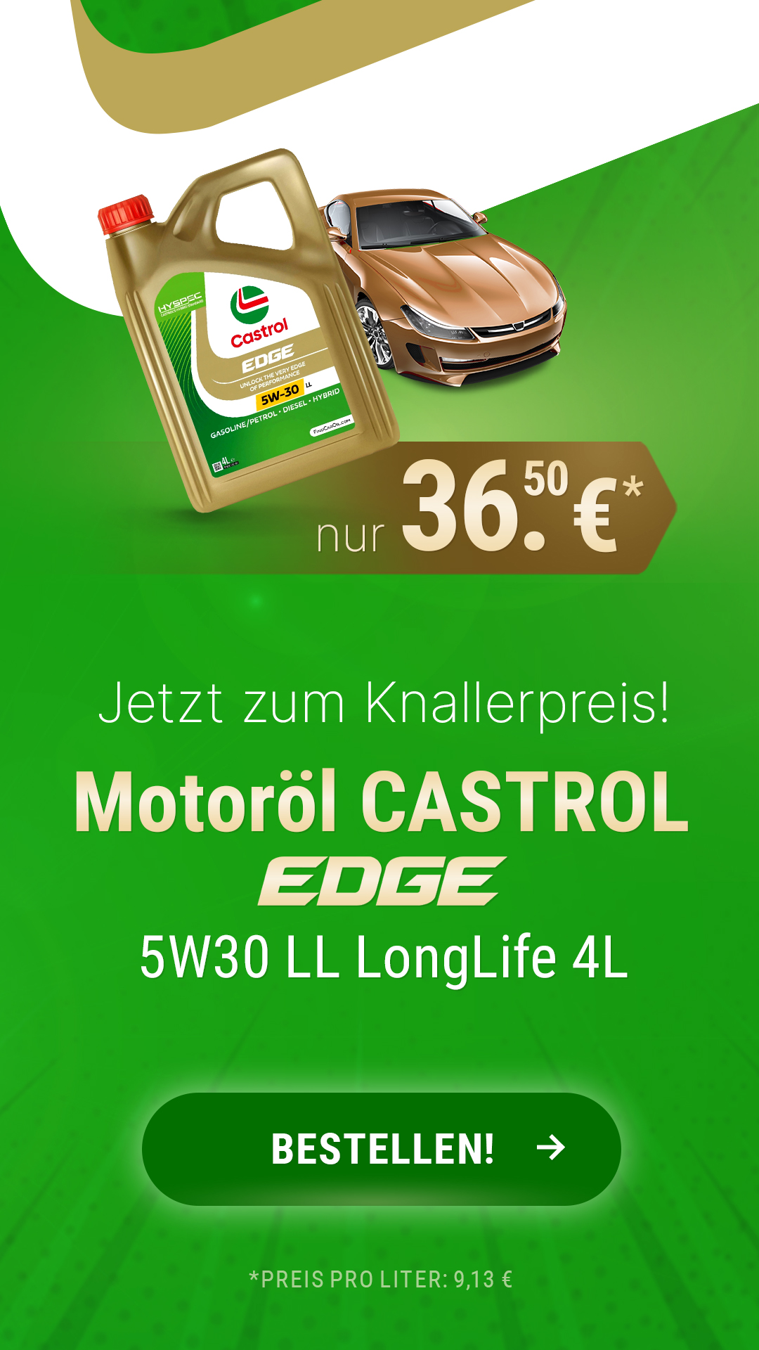 Motoröl CASTROL Edge 5W30 LL LongLife 4L